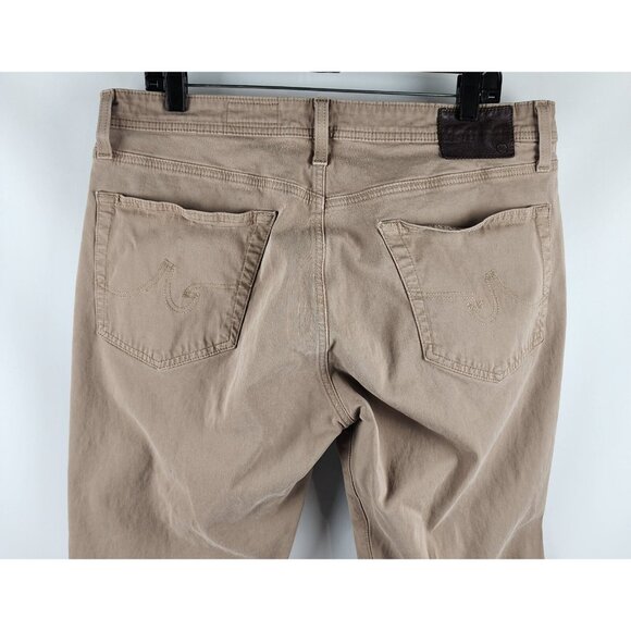 AG Adriano Goldschmied The Everett Pants Mens Slim Straight Tan Size 36x31 - Picture 8 of 13